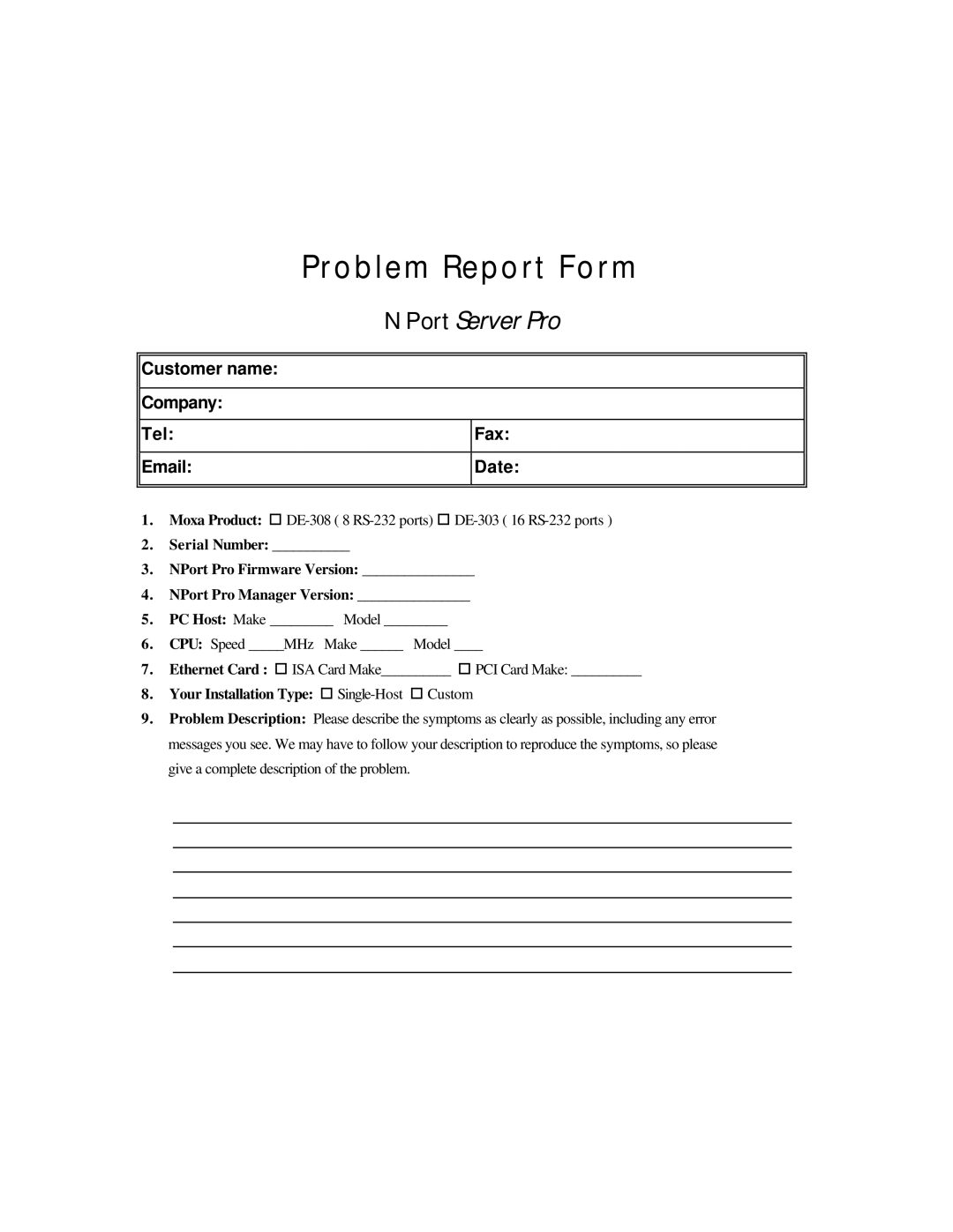 Moxa Technologies DE-308, DE-303 manual NPort Server Pro 