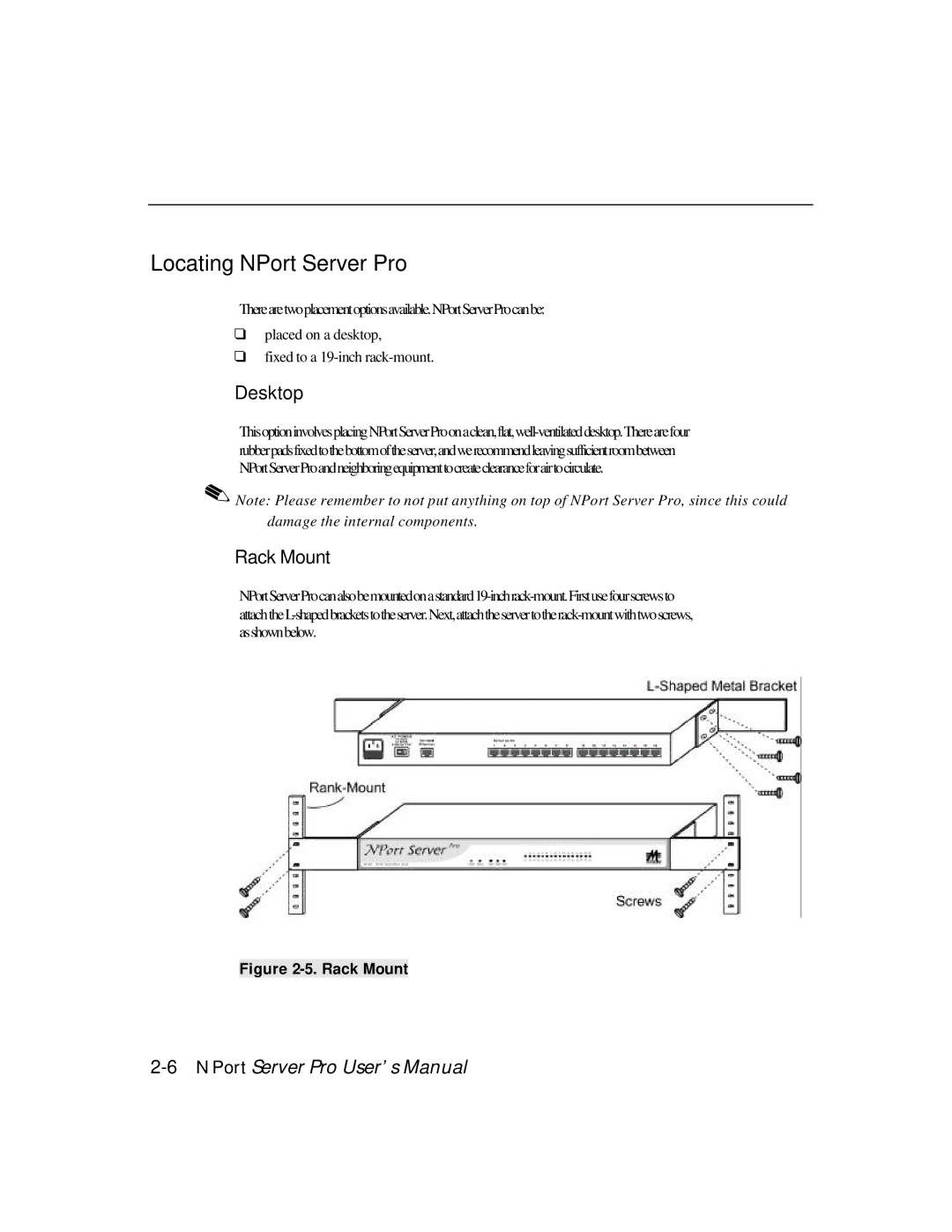 Moxa Technologies DE-303, DE-308 manual Locating NPort Server Pro, Desktop, Rack Mount 