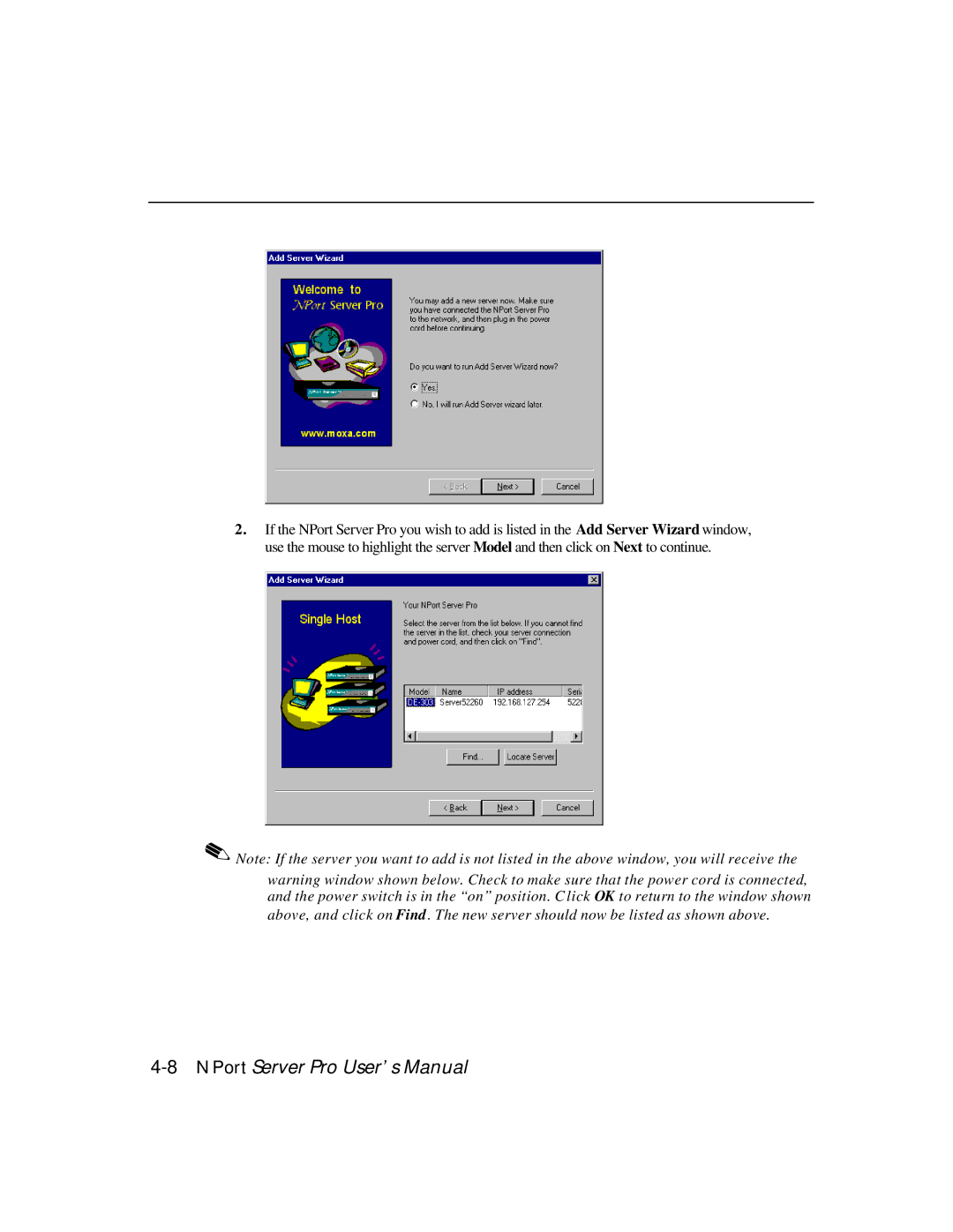 Moxa Technologies DE-303, DE-308 manual NPort Server Pro User’s Manual 