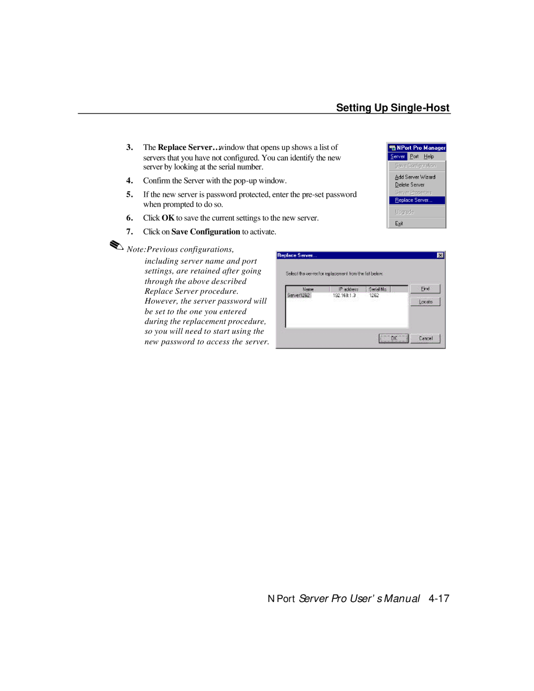 Moxa Technologies DE-308, DE-303 manual Setting Up Single-Host 