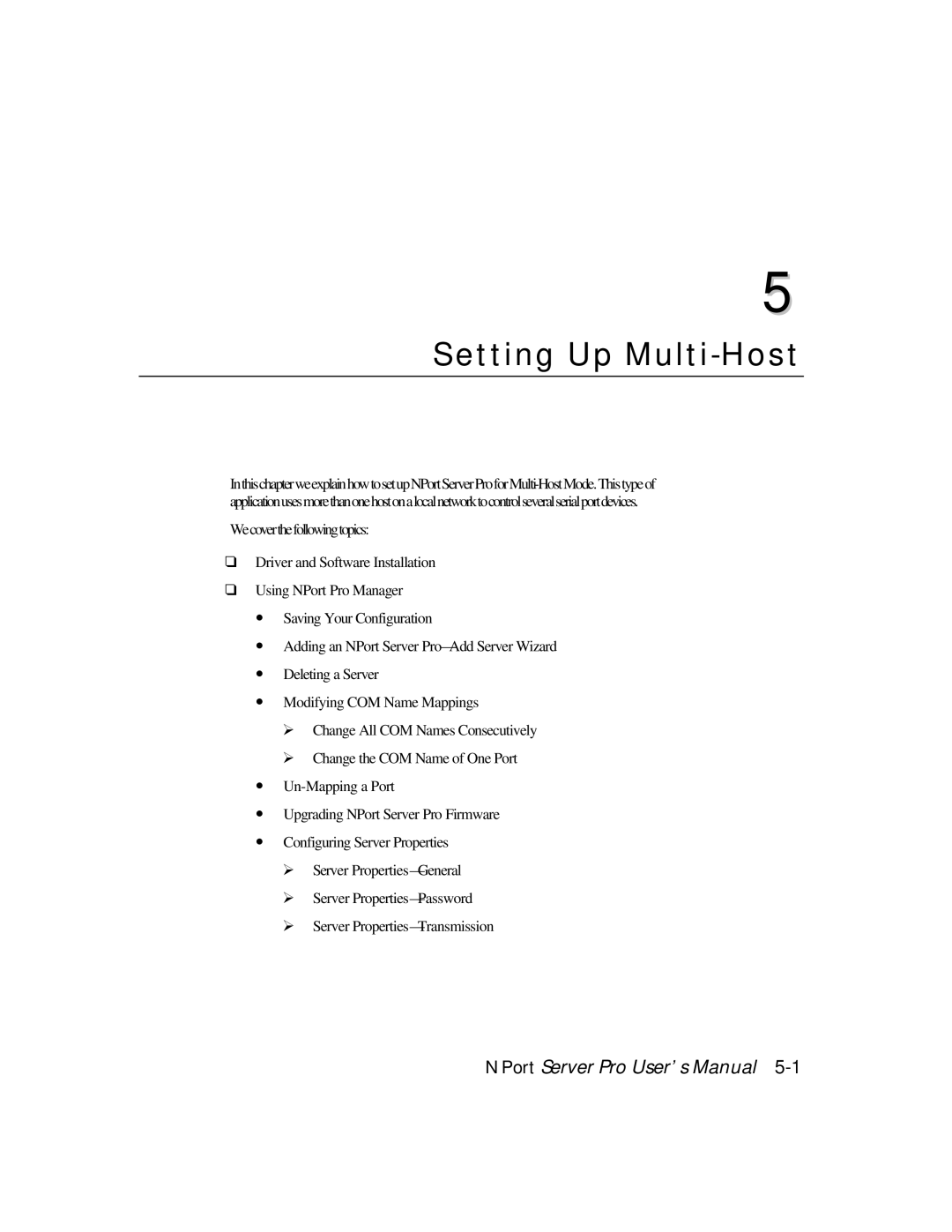 Moxa Technologies DE-308, DE-303 manual Setting Up Multi-Host 