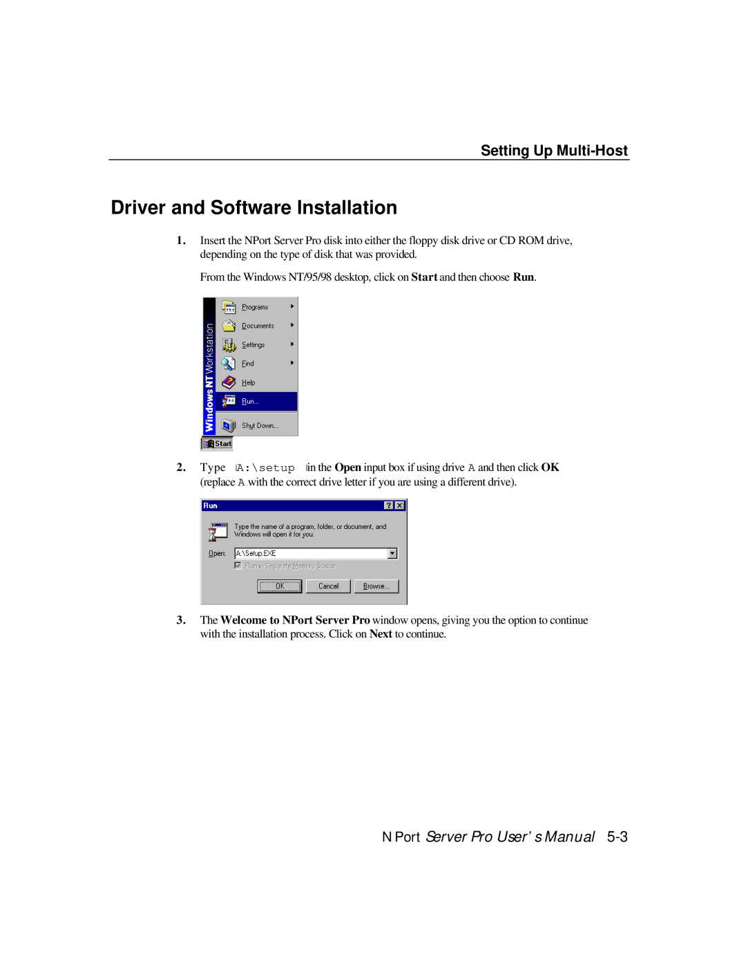 Moxa Technologies DE-308, DE-303 manual Setting Up Multi-Host 