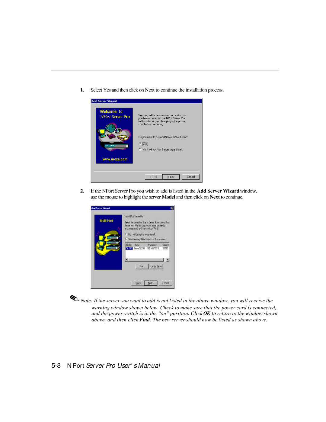 Moxa Technologies DE-303, DE-308 manual NPort Server Pro User’s Manual 