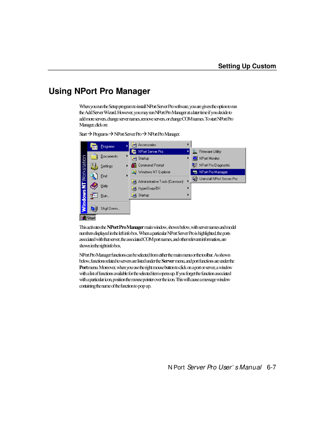 Moxa Technologies DE-308, DE-303 manual Using NPort Pro Manager 