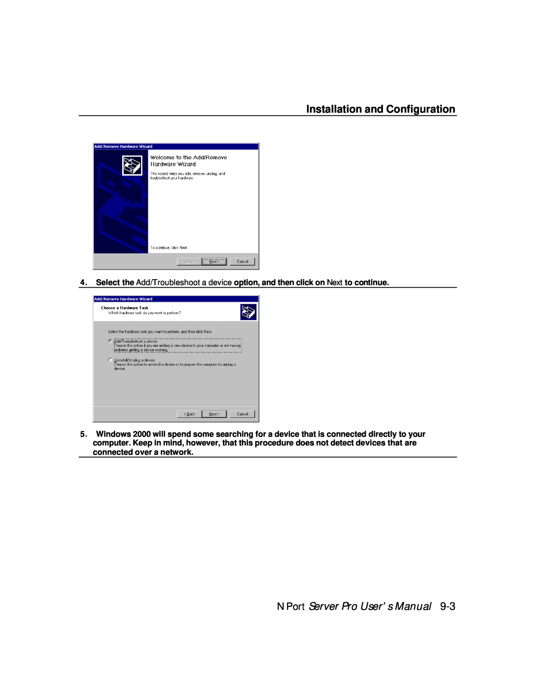 Moxa Technologies DE-308, DE-303 manual Installation and Configuration, NPort Server Pro User’s Manual 