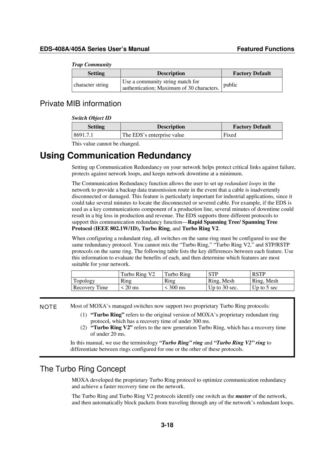 Moxa Technologies 405A SERIES, EDS-408A user manual Using Communication Redundancy, Turbo Ring Concept 