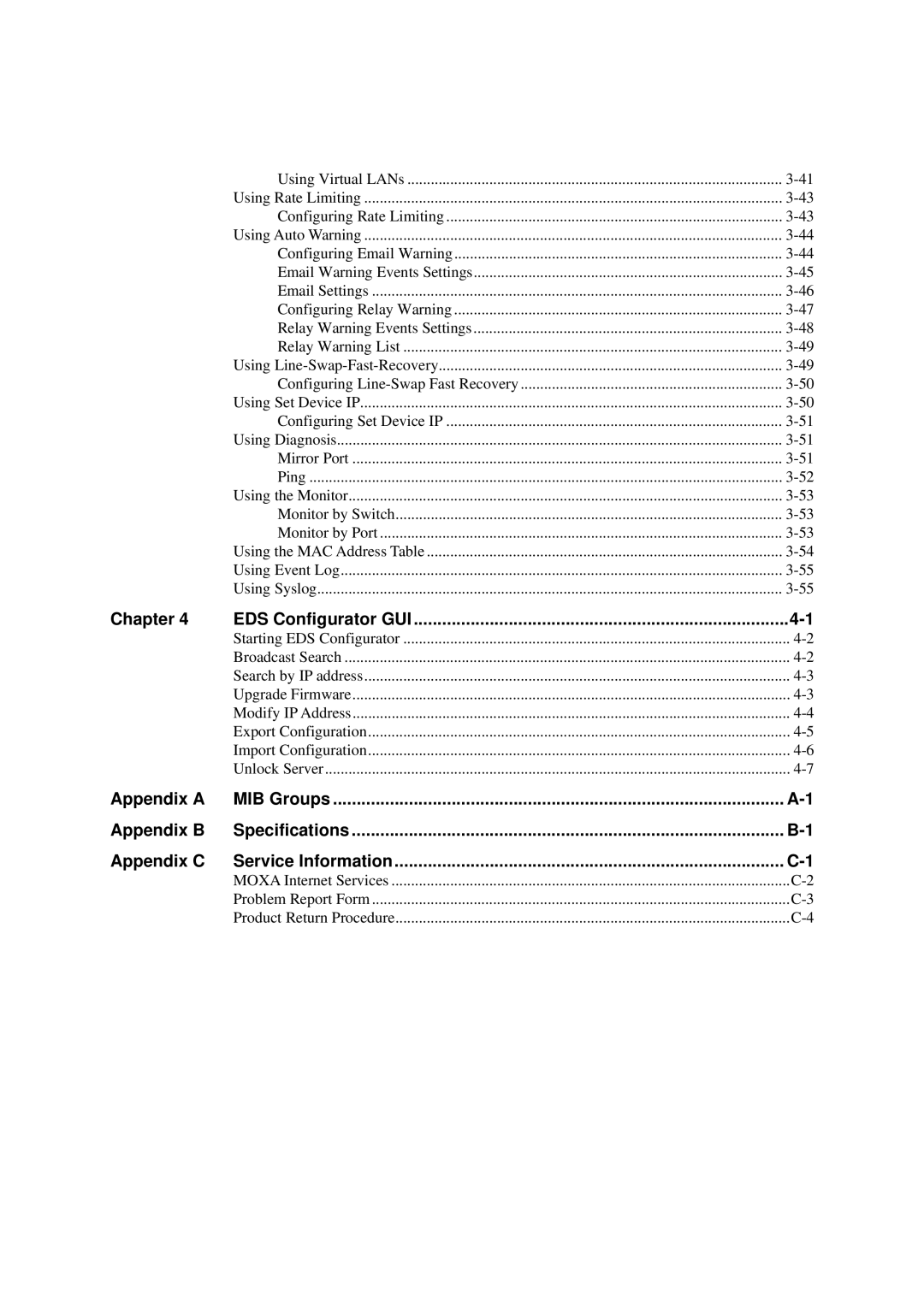 Moxa Technologies EDS-408A, 405A SERIES user manual Chapter EDS Configurator GUI 