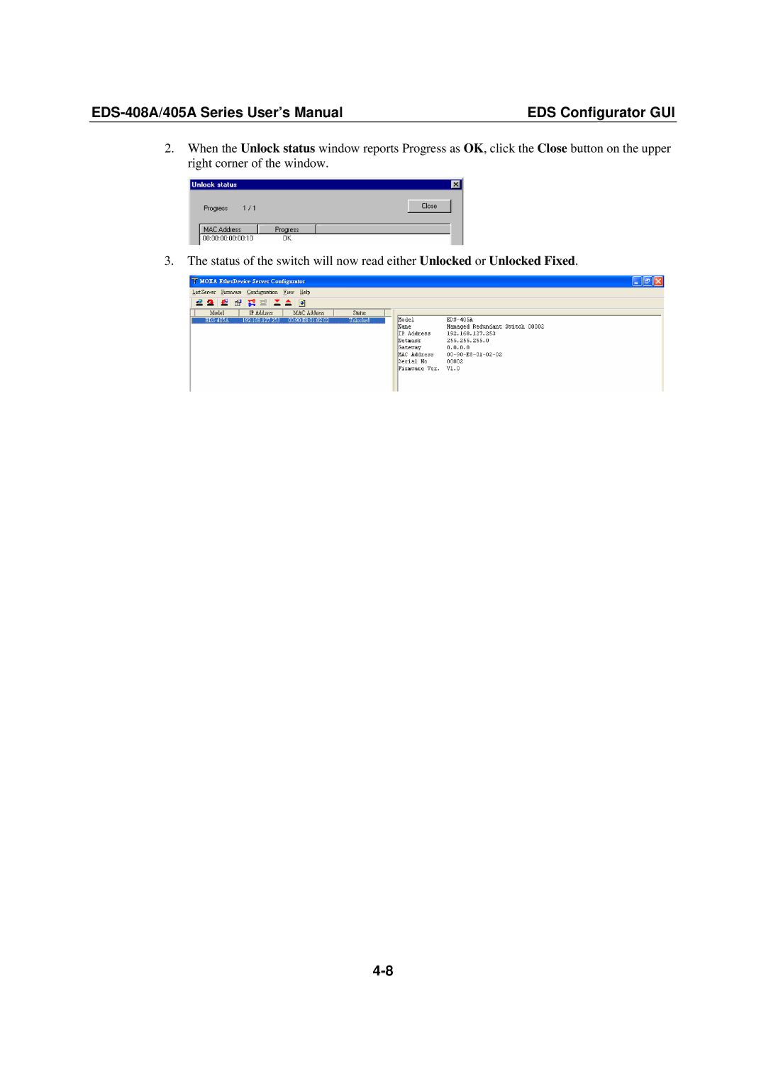 Moxa Technologies 405A SERIES user manual EDS-408A/405A Series User’s Manual 