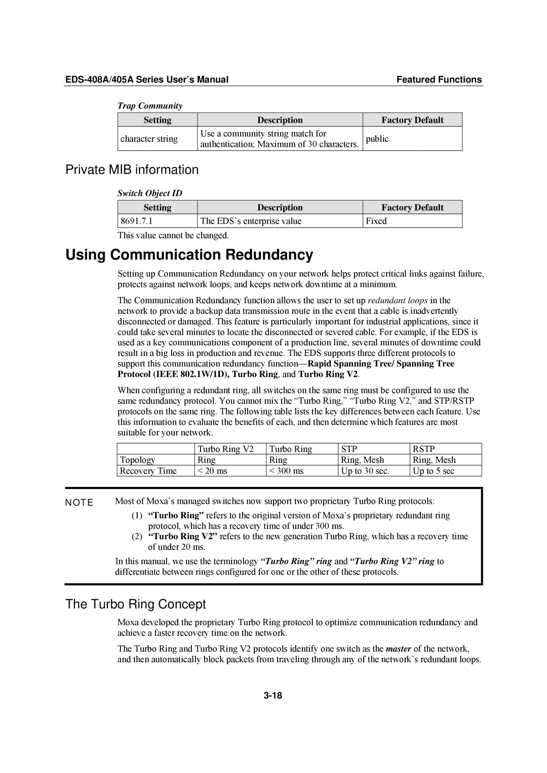 Moxa Technologies EDS-405A, EDS-408A user manual Using Communication Redundancy, Turbo Ring Concept 