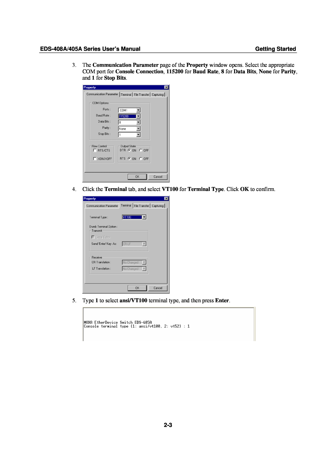 Moxa Technologies EDS-405A user manual Getting Started, EDS-408A/405A Series User’s Manual 
