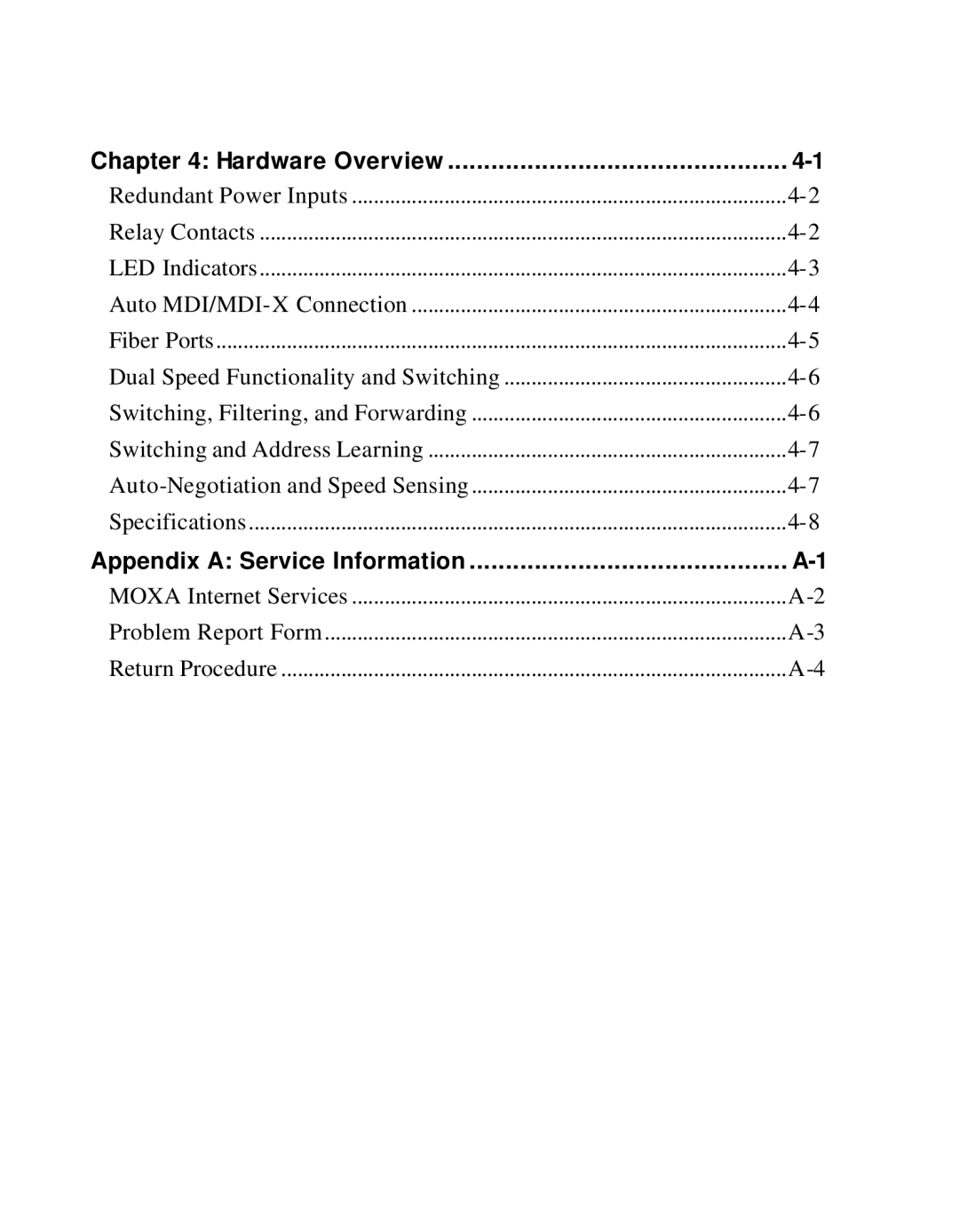 Moxa Technologies EDS-508 manual Moxa Internet Services Problem Report Form Return Procedure 