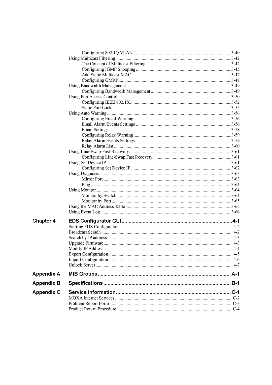 Moxa Technologies EDS-726 user manual Chapter EDS Configurator GUI 