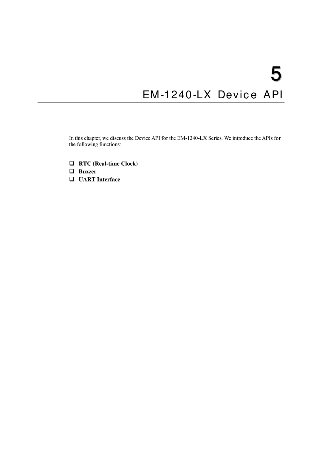 Moxa Technologies user manual EM-1240-LX Device API 