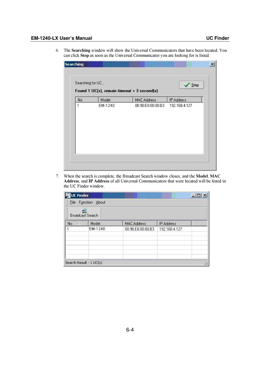 Moxa Technologies user manual EM-1240-LX User’s Manual UC Finder 