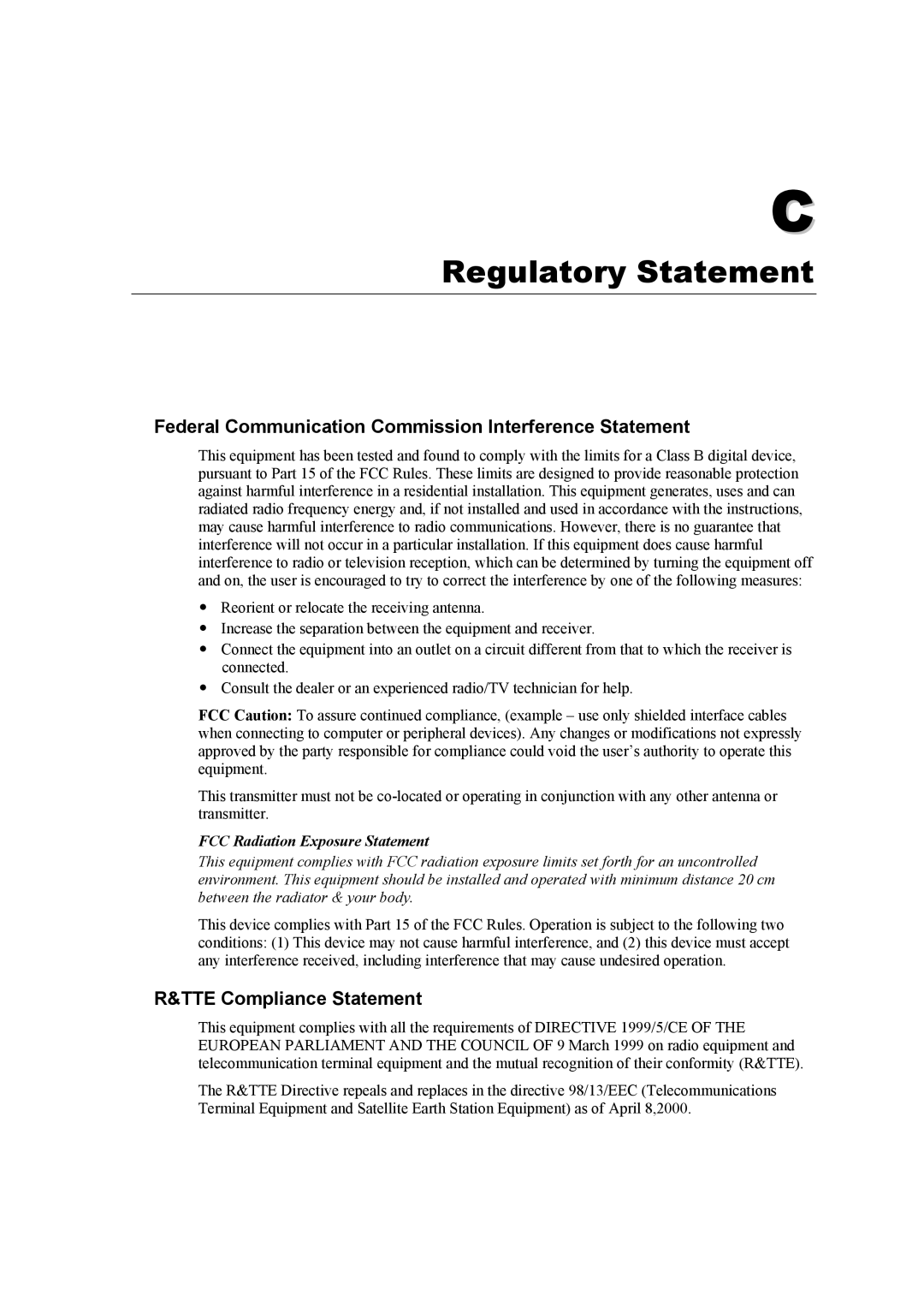 Moxa Technologies AWK-1100, MOXA AirWorks Regulatory Statement, Federal Communication Commission Interference Statement 