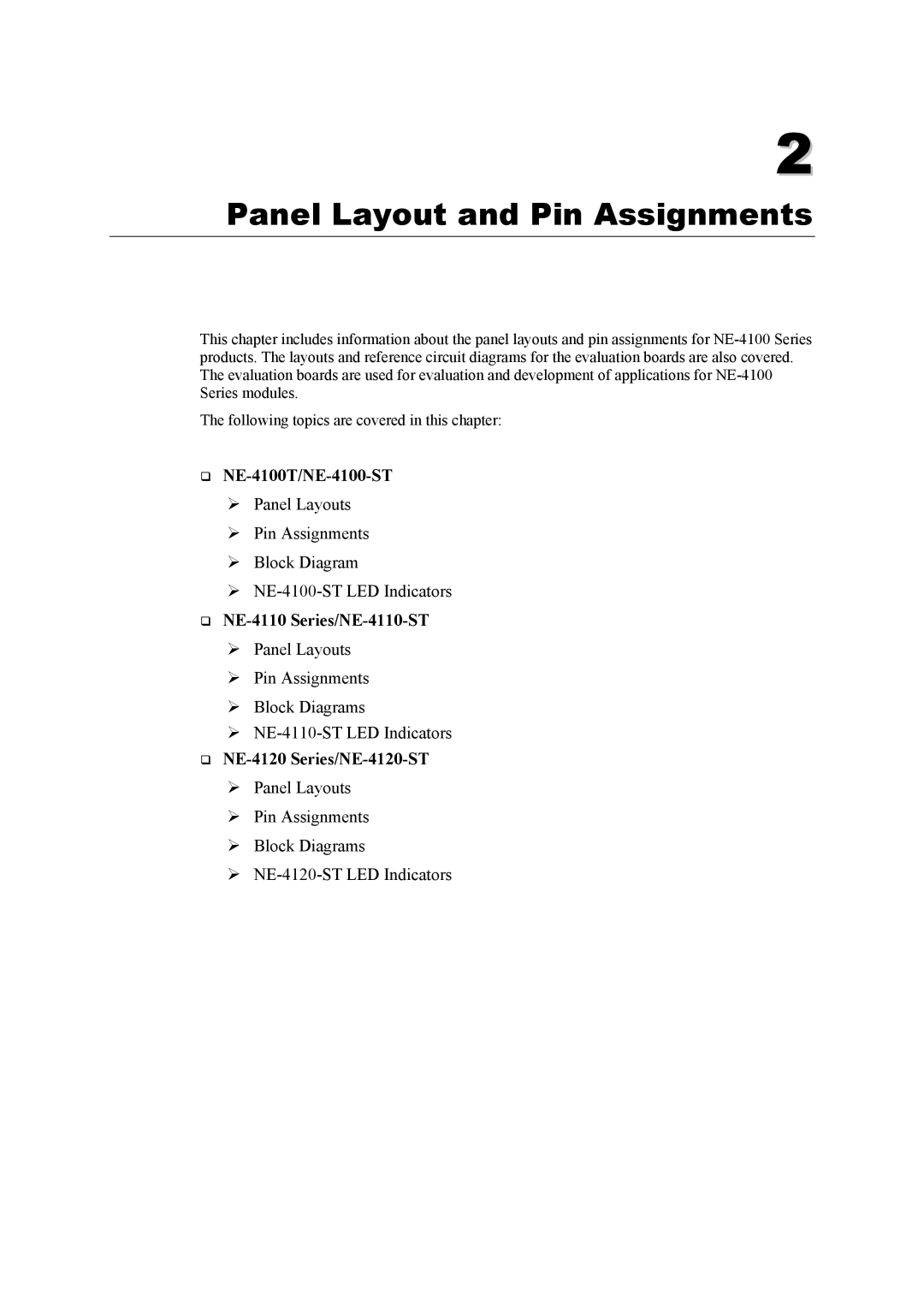 Moxa Technologies NE-4100 user manual Panel Layout and Pin Assignments, NE-4120 Series/NE-4120-ST 