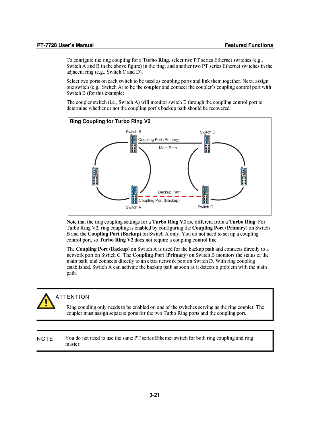 Moxa Technologies PT-7728 user manual Switch B 