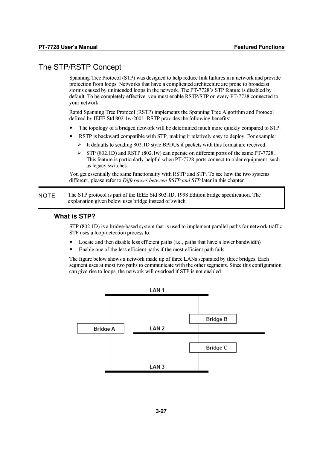 Moxa Technologies PT-7728 user manual STP/RSTP Concept, What is STP? 