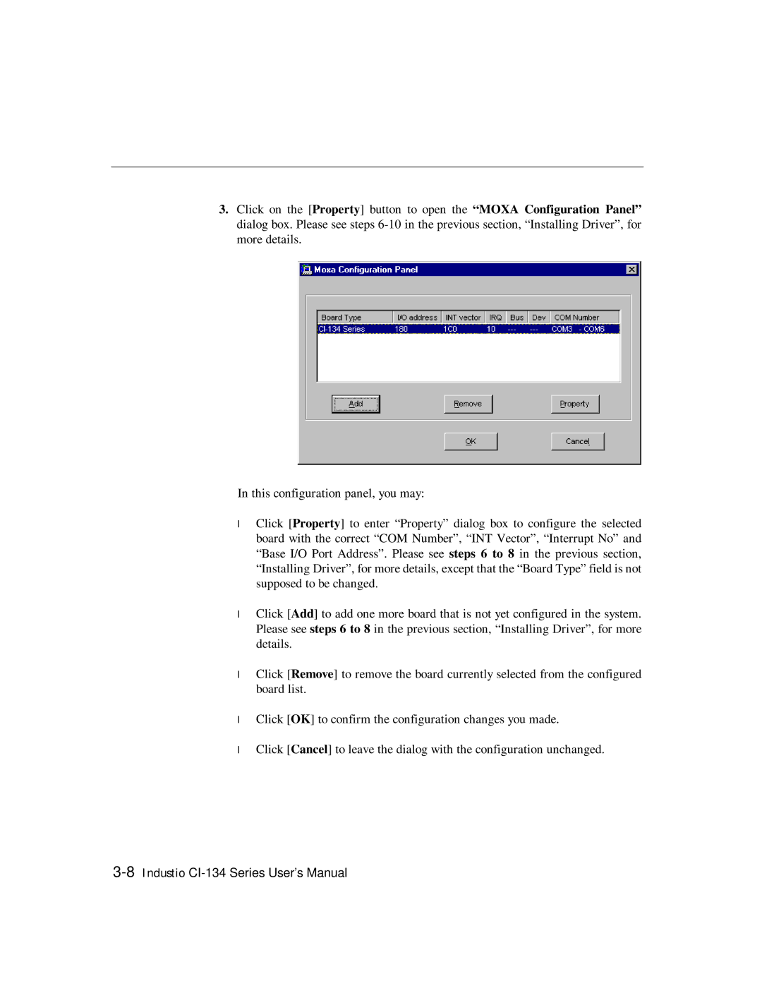 Moxa Technologies RS-485, RS-422 user manual 8Industio CI-134 Series User’s Manual 