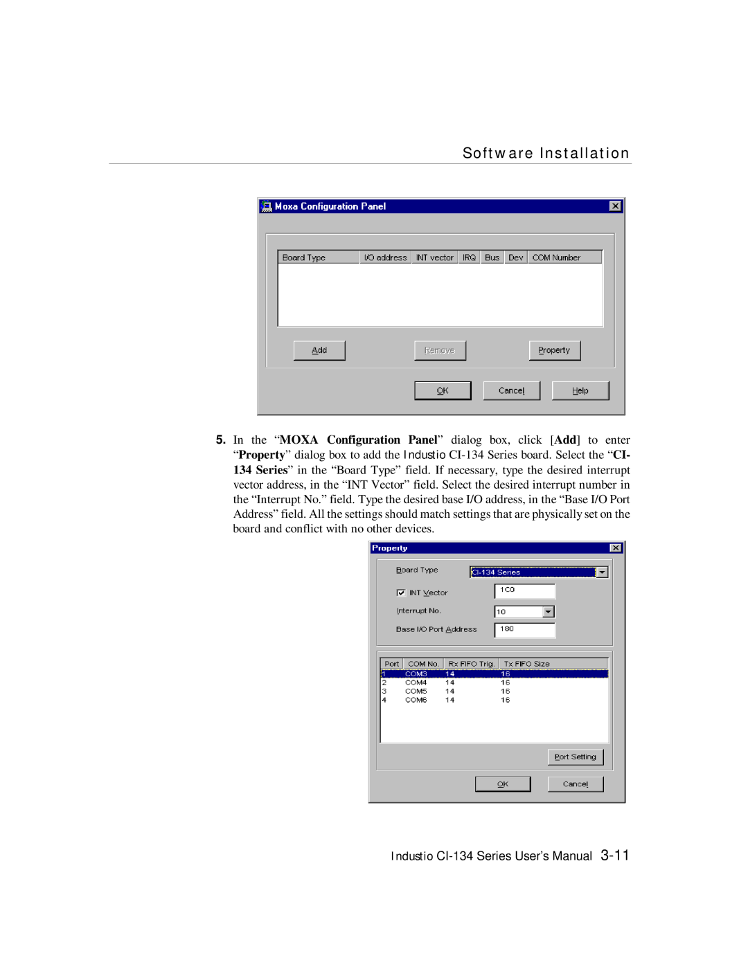 Moxa Technologies RS-422, RS-485 user manual Software Installation 