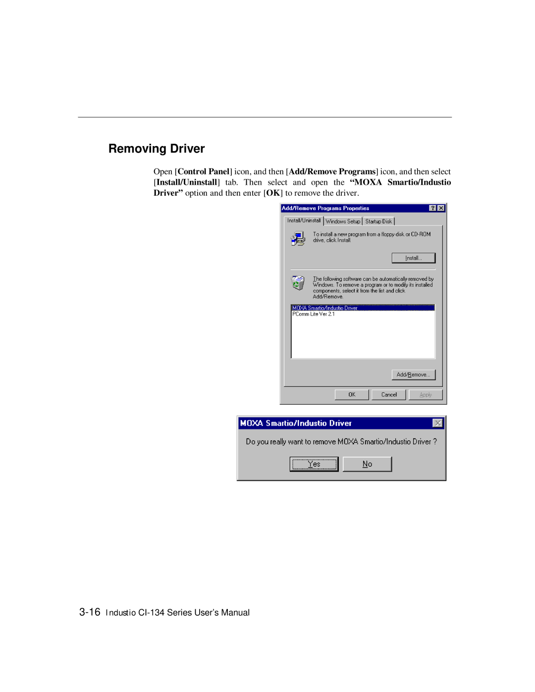 Moxa Technologies RS-485, RS-422 user manual 16Industio CI-134 Series User’s Manual 