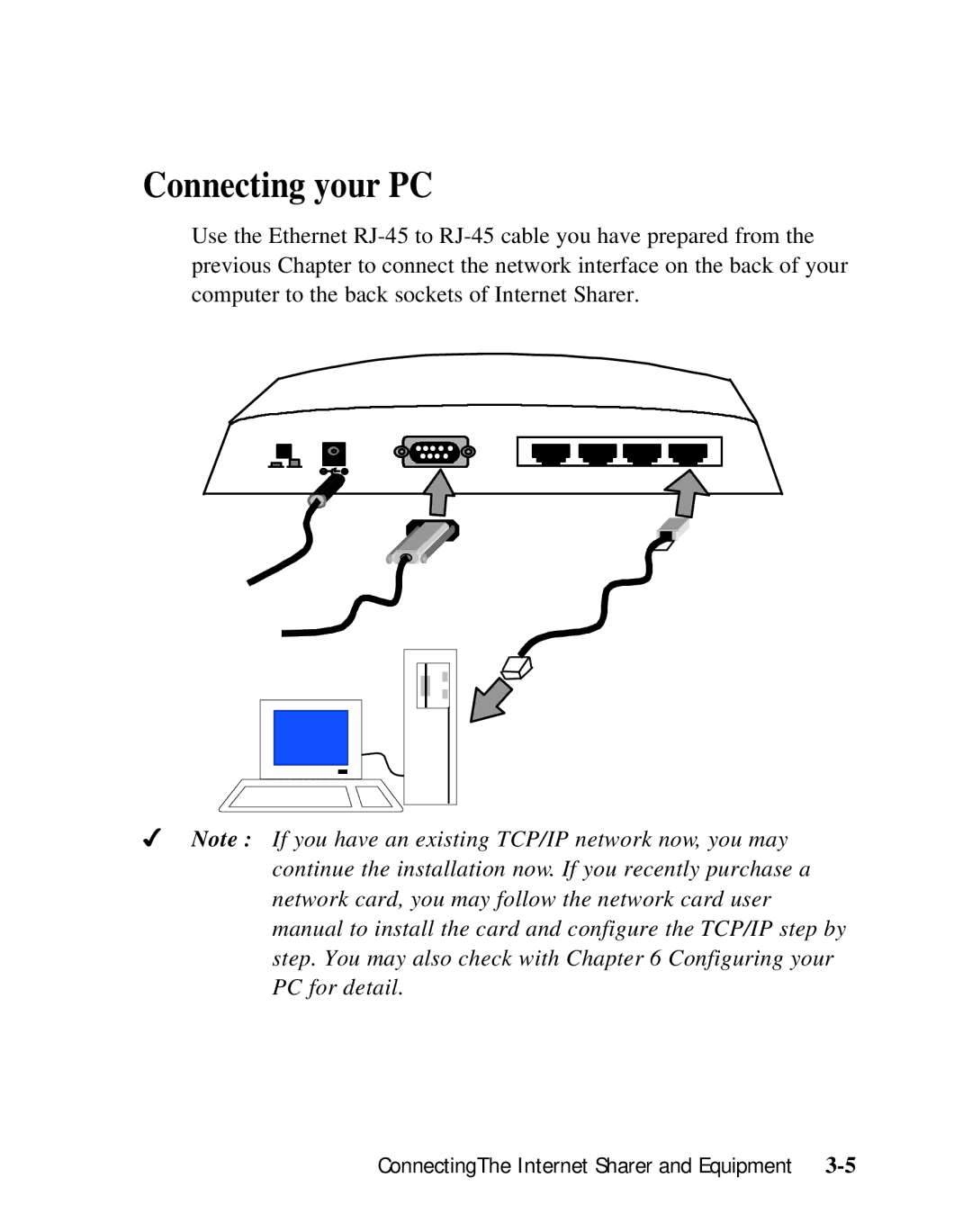 Moxa Technologies SD1000 user manual Connecting your PC 