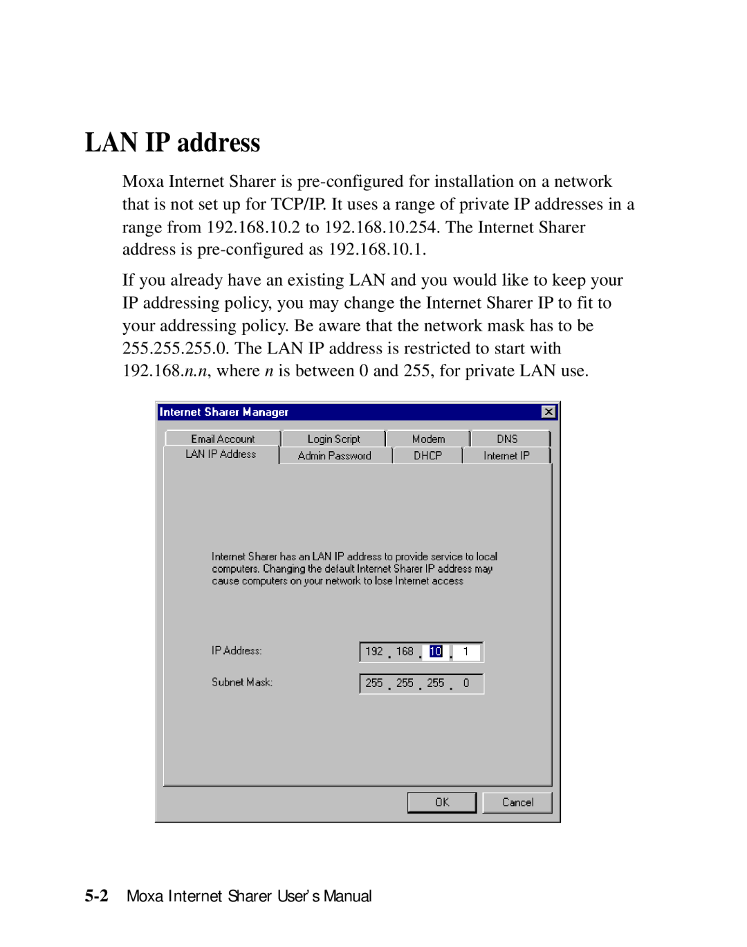 Moxa Technologies SD1000 user manual LAN IP address 