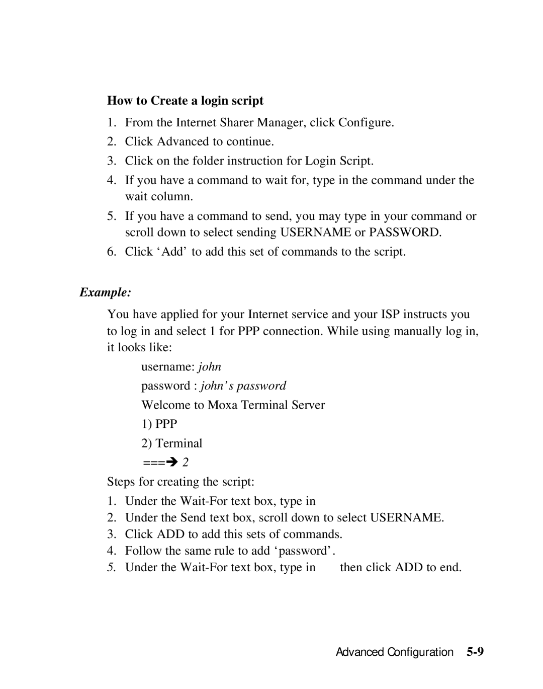 Moxa Technologies SD1000 user manual Example 