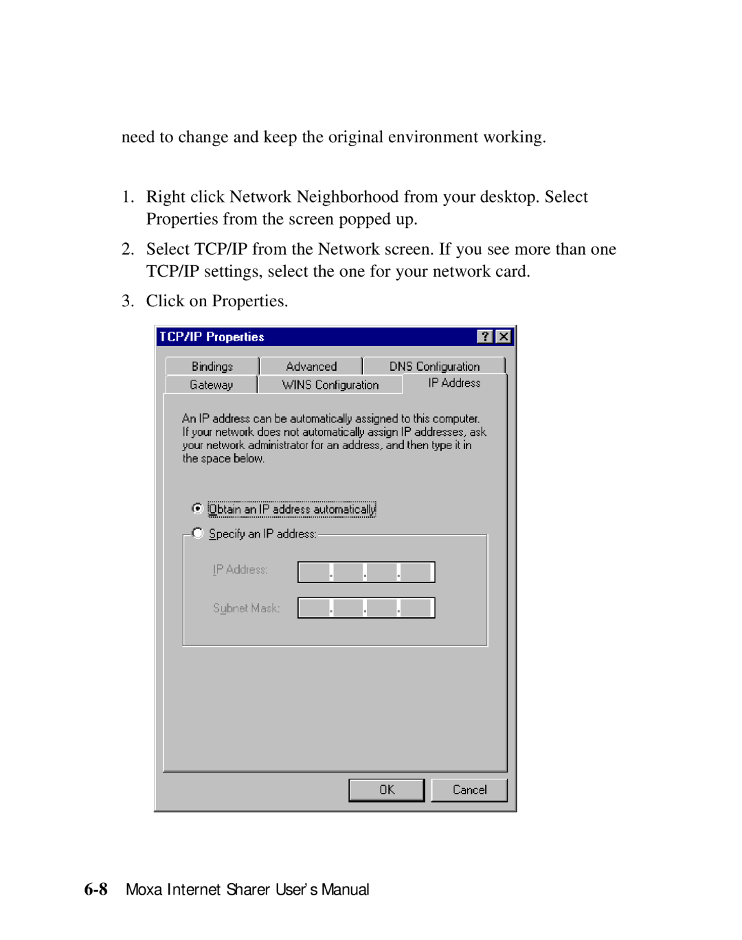 Moxa Technologies SD1000 user manual 8Moxa Internet Sharer User’s Manual 