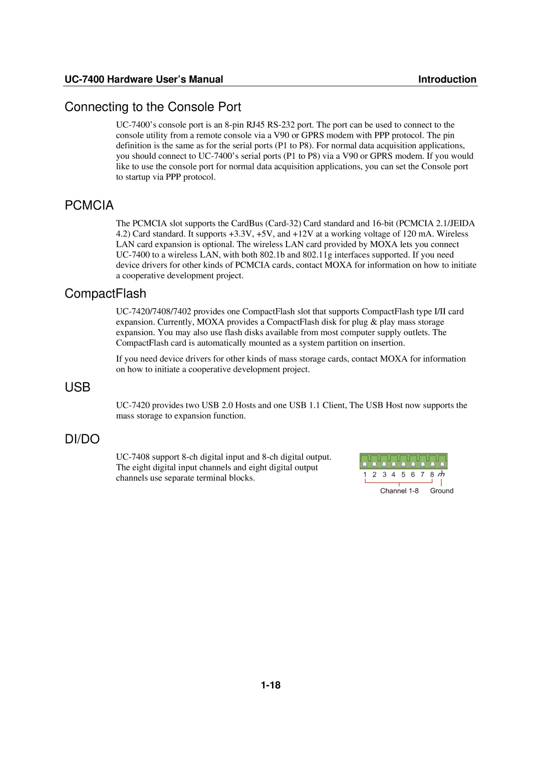 Moxa Technologies UC-7400 user manual Connecting to the Console Port, CompactFlash 