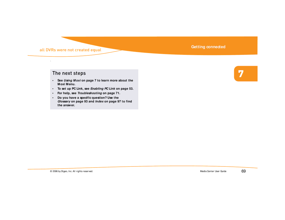 Moxi Version 4.1 manual Next steps 