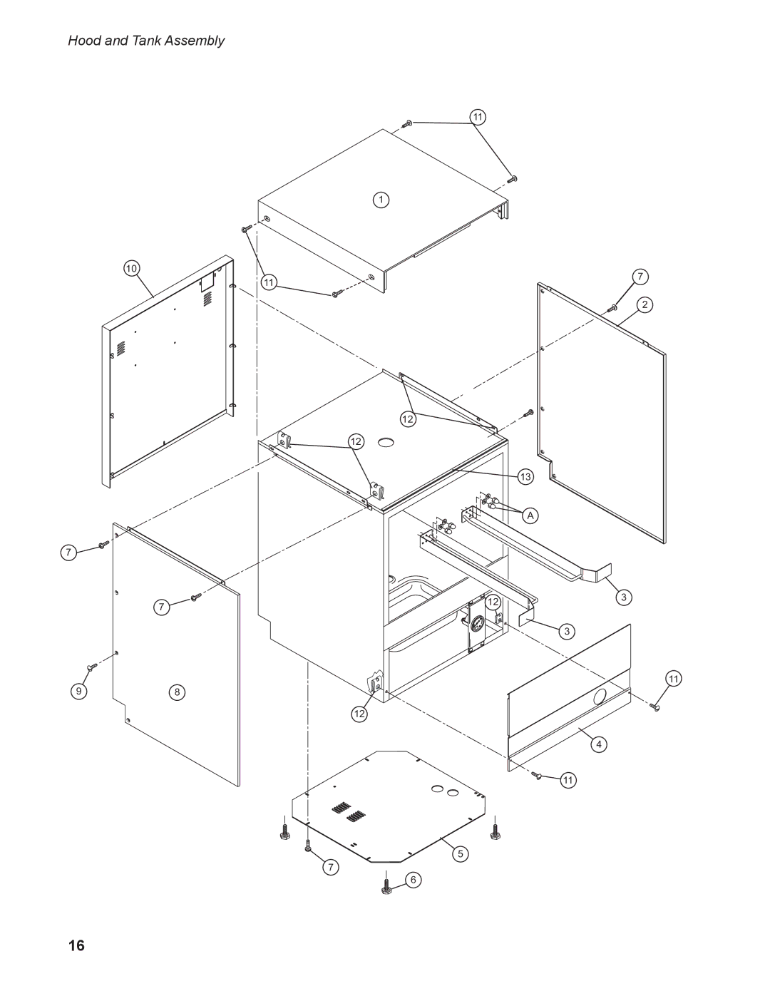 Moyer Diebel 301HT M2 installation manual Hood and Tank Assembly 