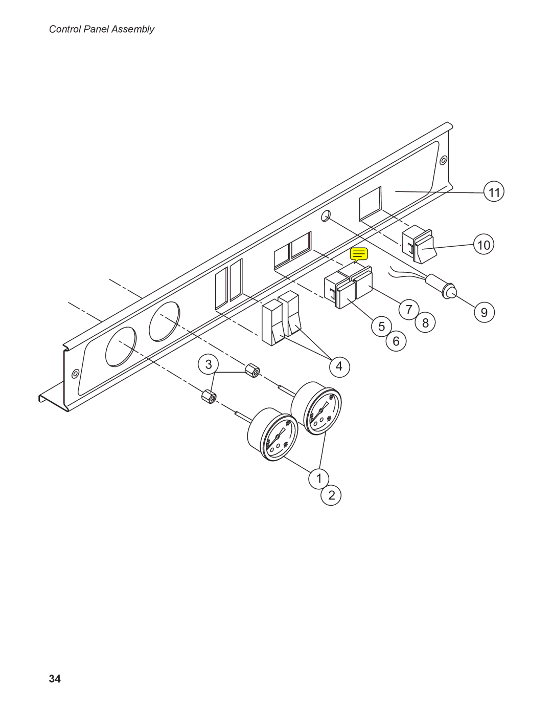 Moyer Diebel 301HT M2 installation manual Control Panel Assembly 