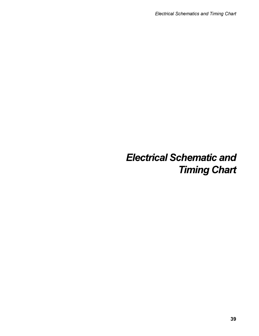 Moyer Diebel 301HT M2 installation manual Electrical Schematic and Timing Chart 