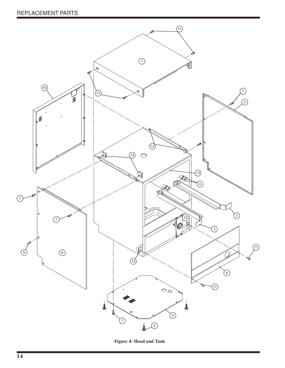 Moyer Diebel 301HT technical manual Hood and Tank 