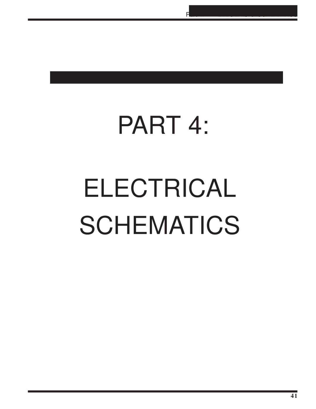 Moyer Diebel 301HT technical manual Part Electrical Schematics 