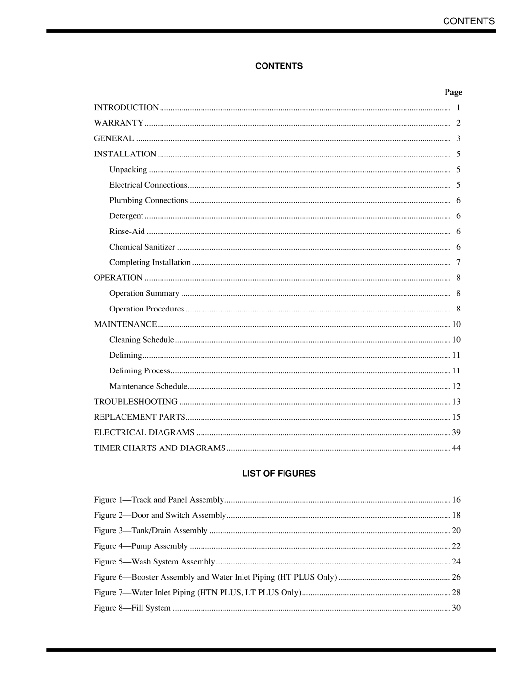 Moyer Diebel 401-HTM2 PLUS, 401-HTNM2 PLUS, 401-LTM2 PLUS technical manual Contents 