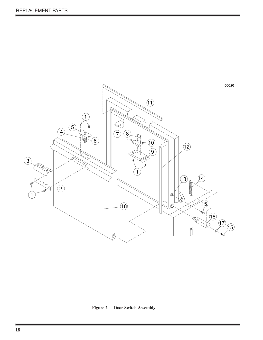 Moyer Diebel 501-HTN, 501-LT technical manual Door Switch Assembly 