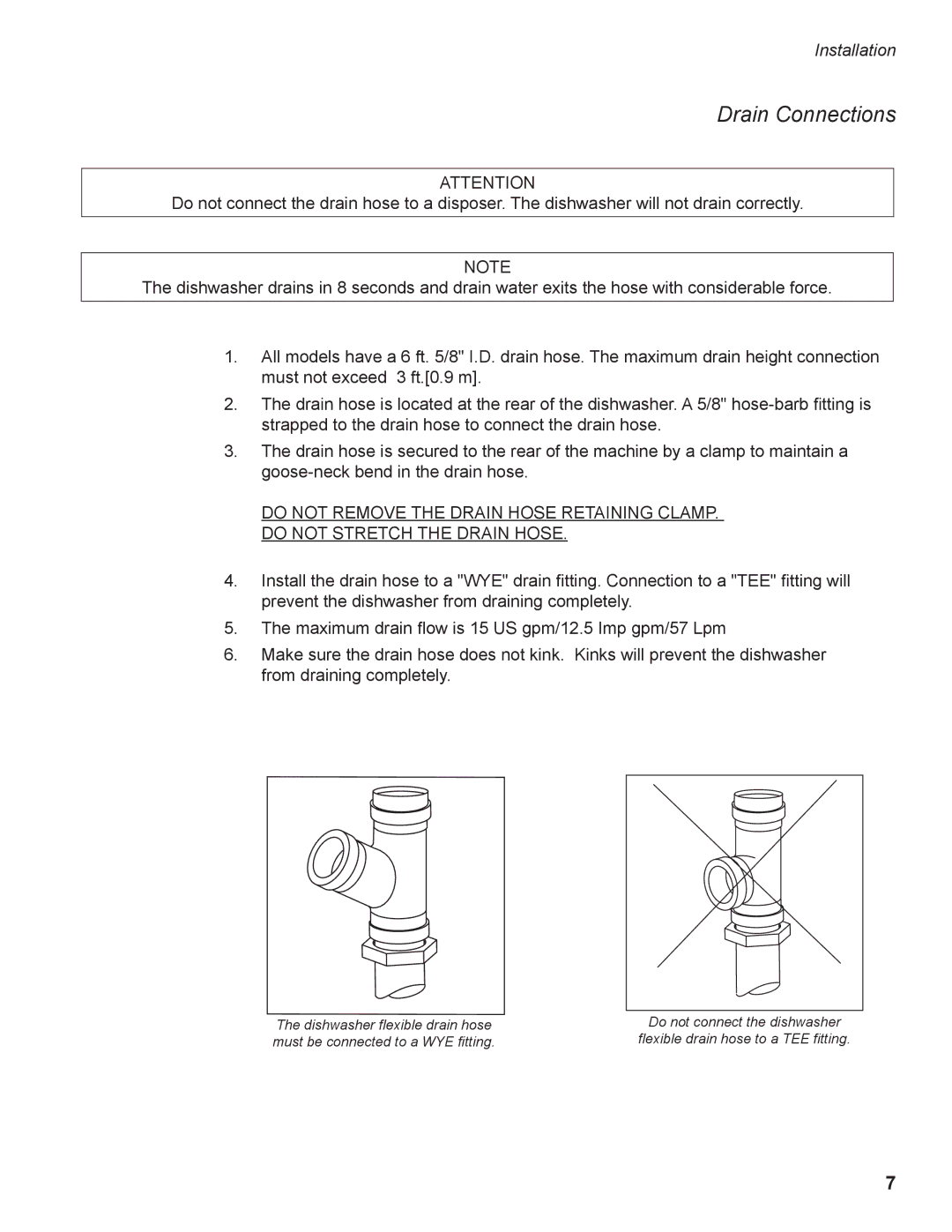 Moyer Diebel 501HTN, 401HTN, 201LT, 501LT, 201HTN manual Drain Connections 