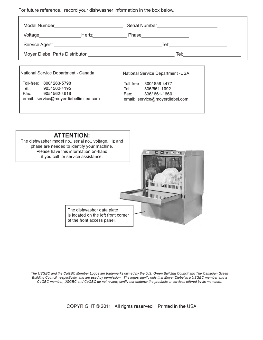 Moyer Diebel 401HTN, 501HTN, 201LT, 501LT, 201HTN manual 