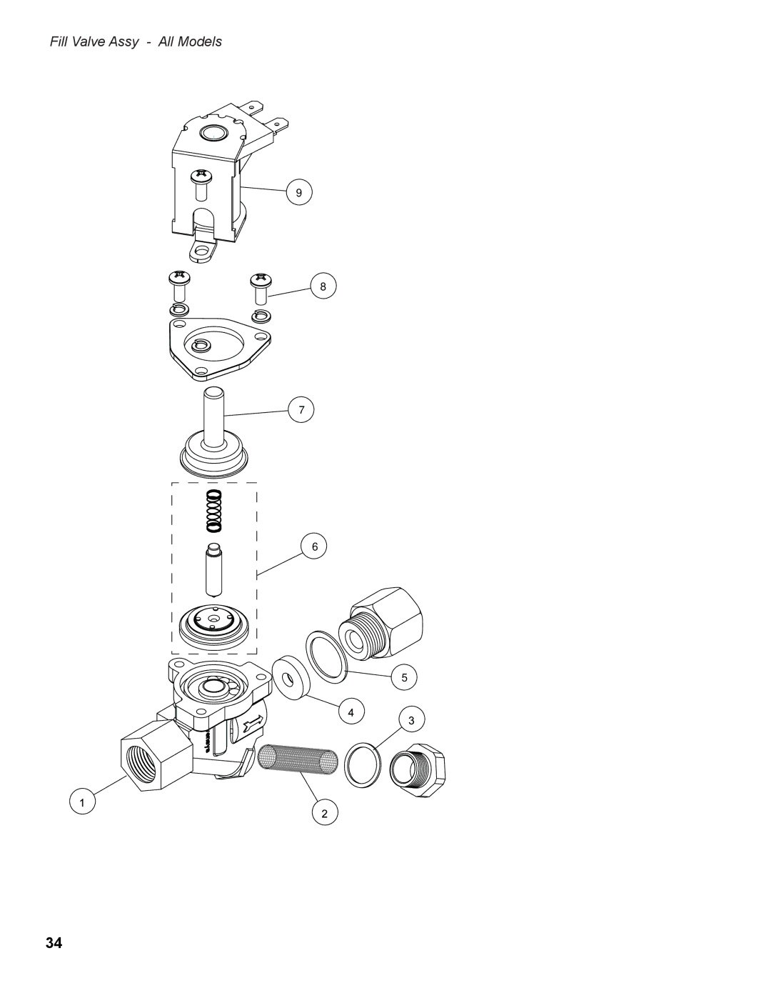 Moyer Diebel 501LT, 501HTN, 401HTN, 201LT, 201HTN manual Fill Valve Assy All Models 