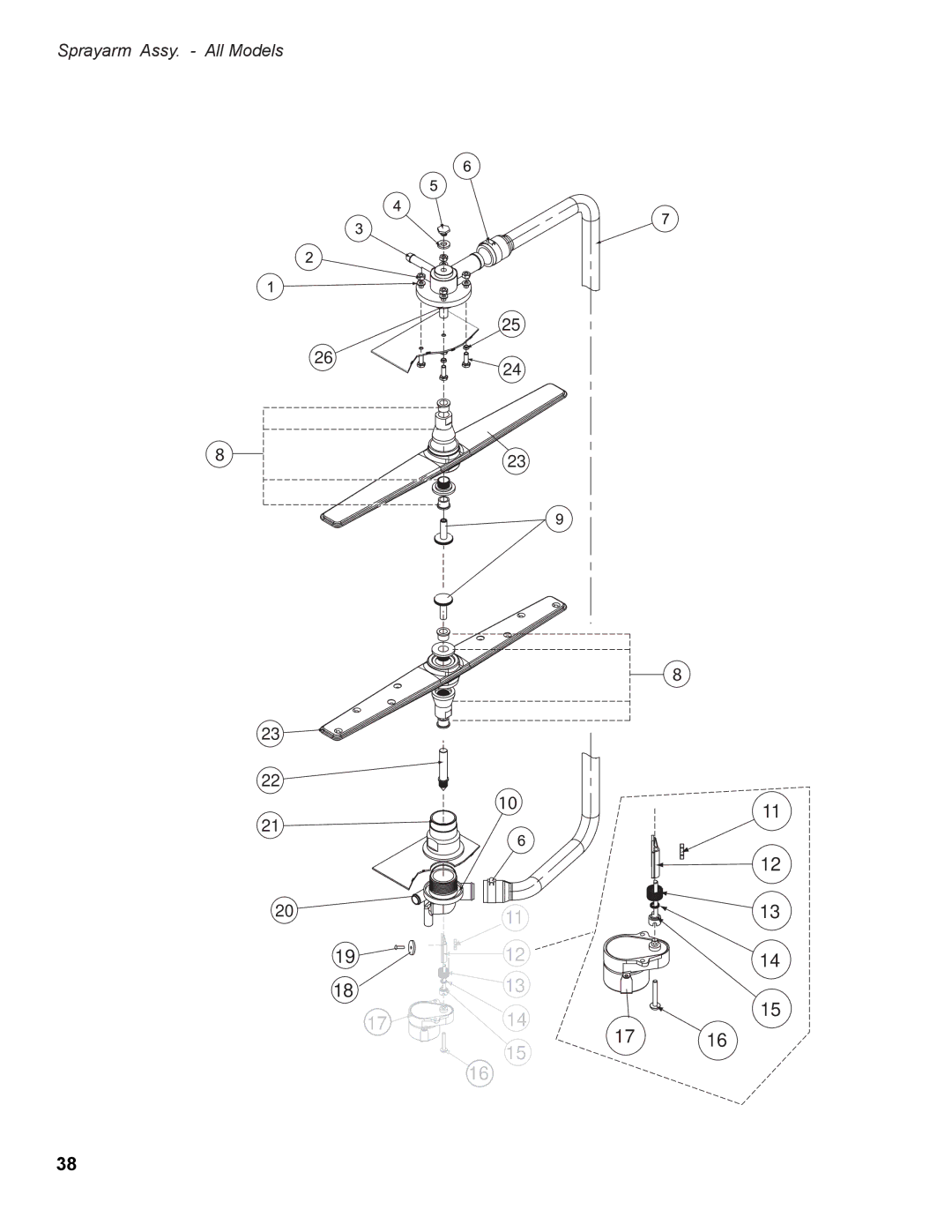 Moyer Diebel 501HTN, 401HTN, 201LT, 501LT, 201HTN manual Sprayarm Assy. All Models 