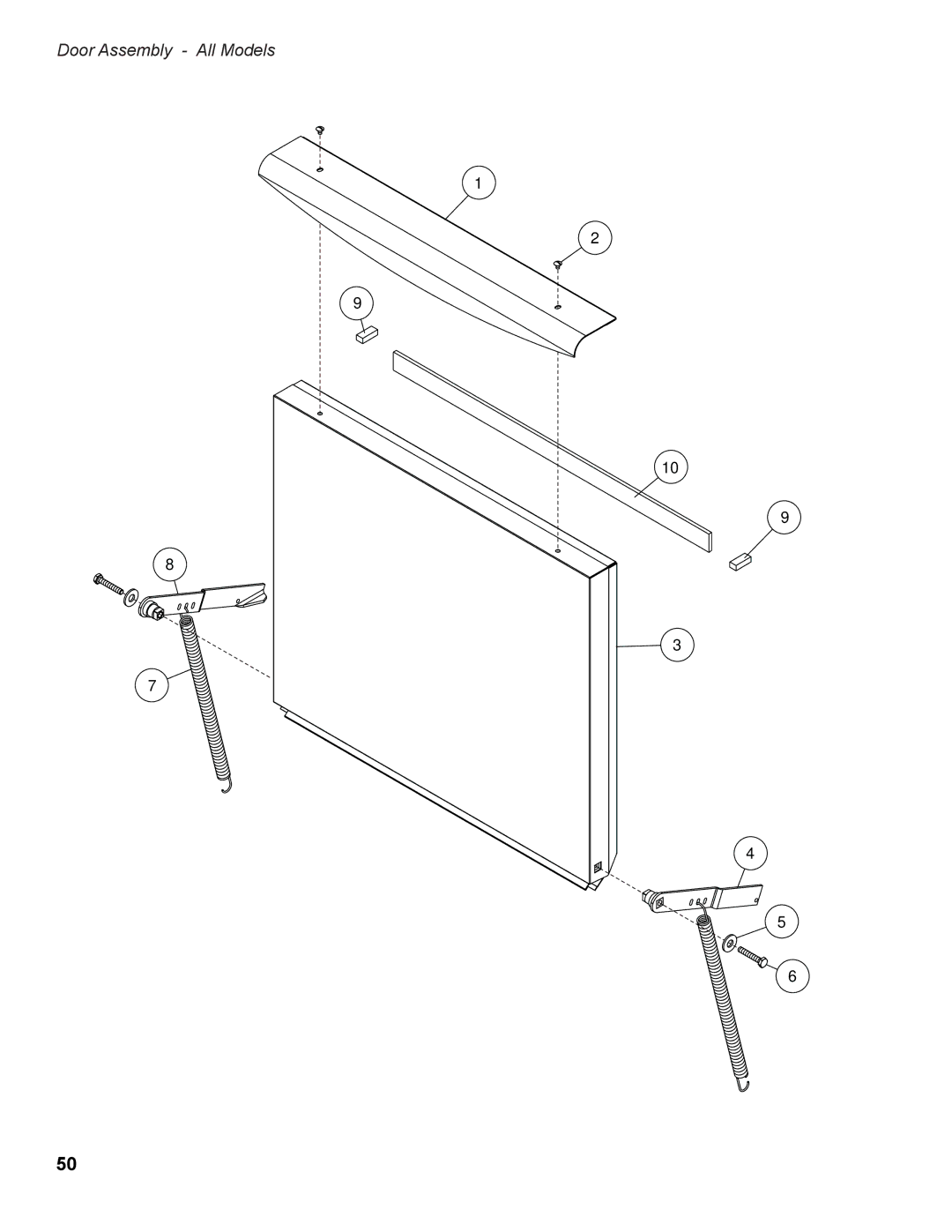 Moyer Diebel 501LT, 501HTN, 401HTN, 201LT, 201HTN manual Door Assembly All Models 