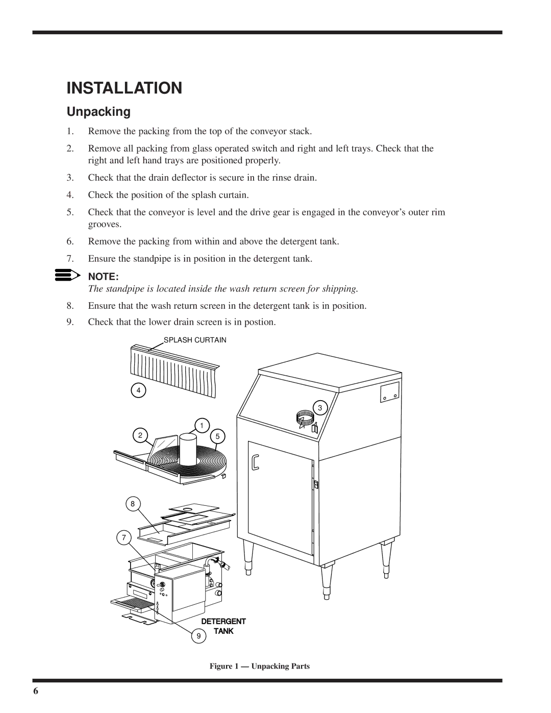 Moyer Diebel DF2-M6, DF-M6, DF1-M6 technical manual Installation, Unpacking 