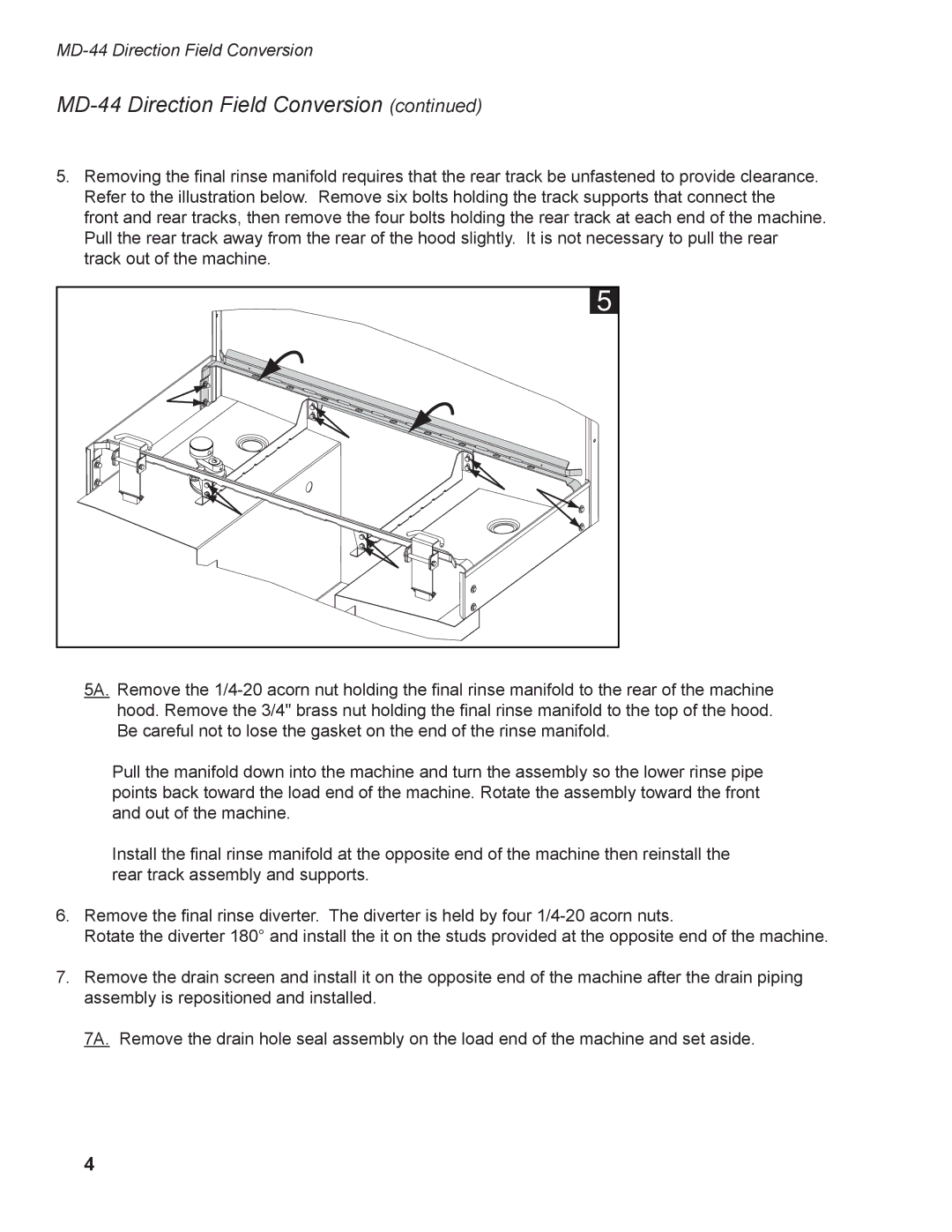 Moyer Diebel MD-66 operation manual MD-44 Direction Field Conversion 