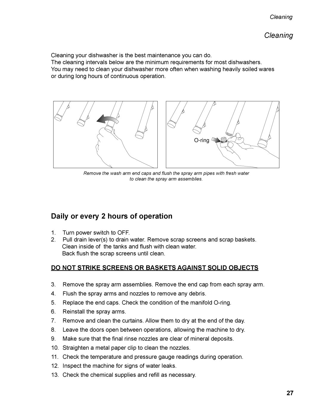 Moyer Diebel MD-44, MD-66 operation manual Cleaning, Ring 