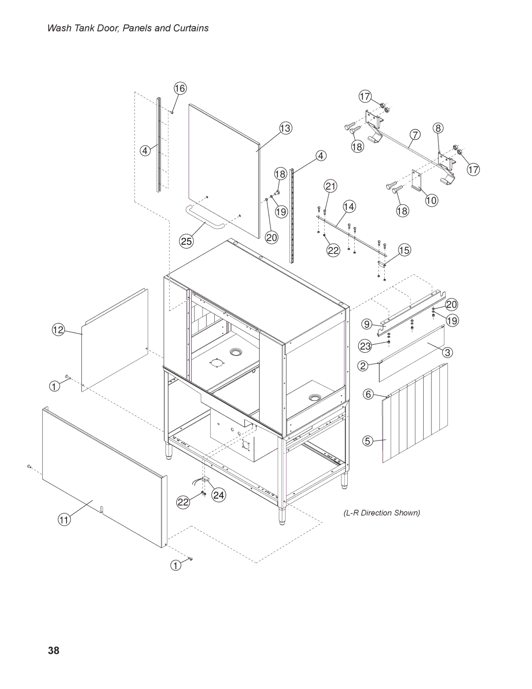 Moyer Diebel MD-66, MD-44 operation manual Wash Tank Door, Panels and Curtains 