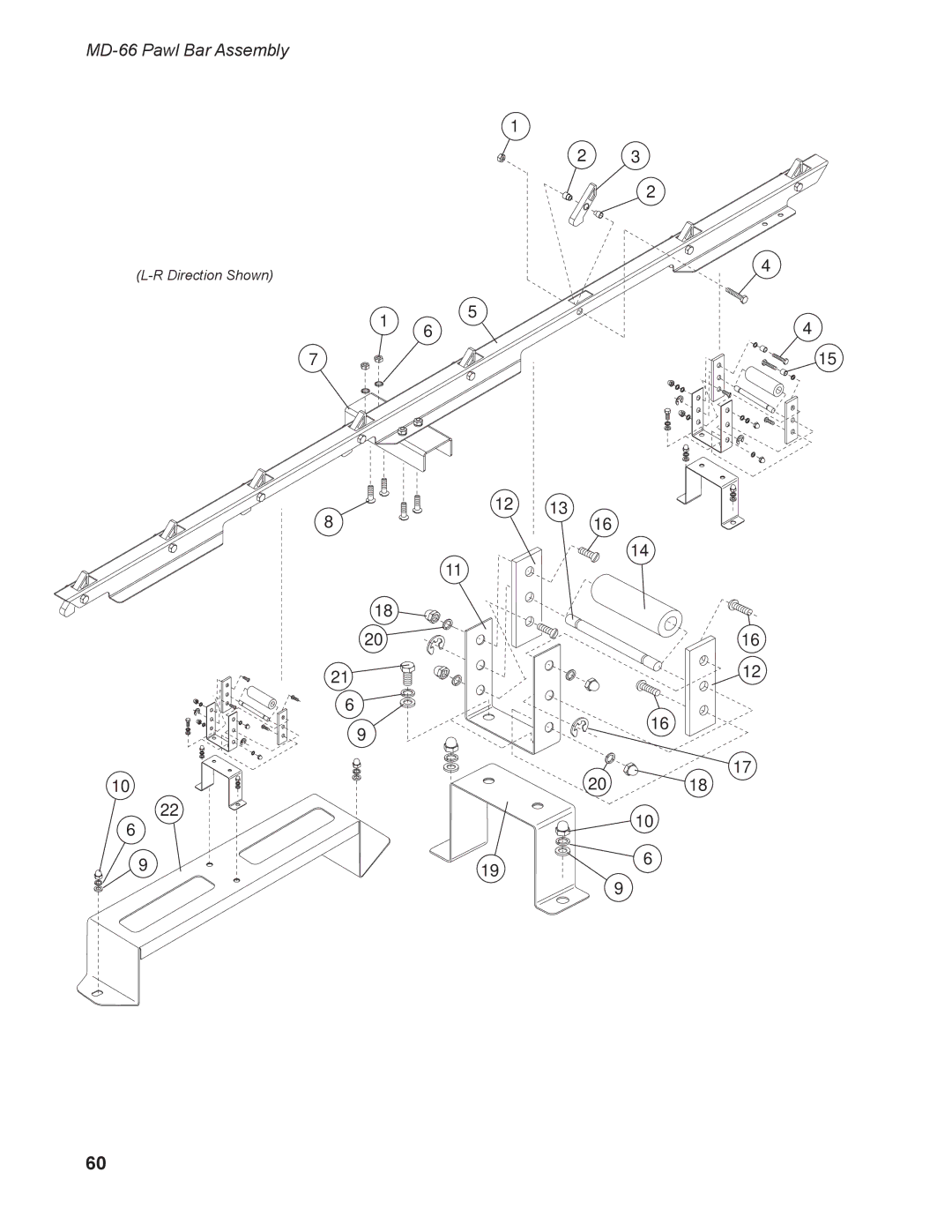 Moyer Diebel MD-44 operation manual MD-66 Pawl Bar Assembly 