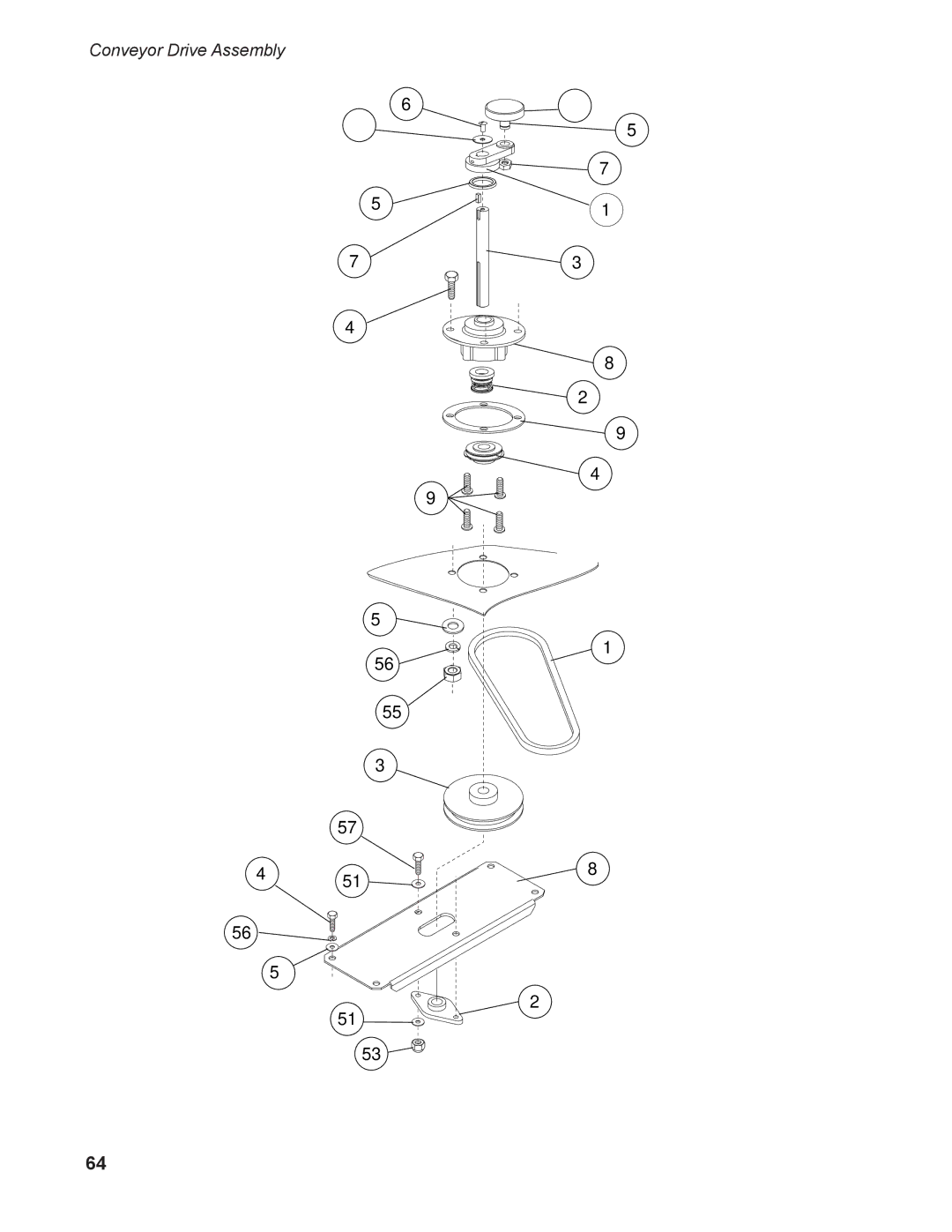 Moyer Diebel MD-66, MD-44 operation manual Conveyor Drive Assembly 