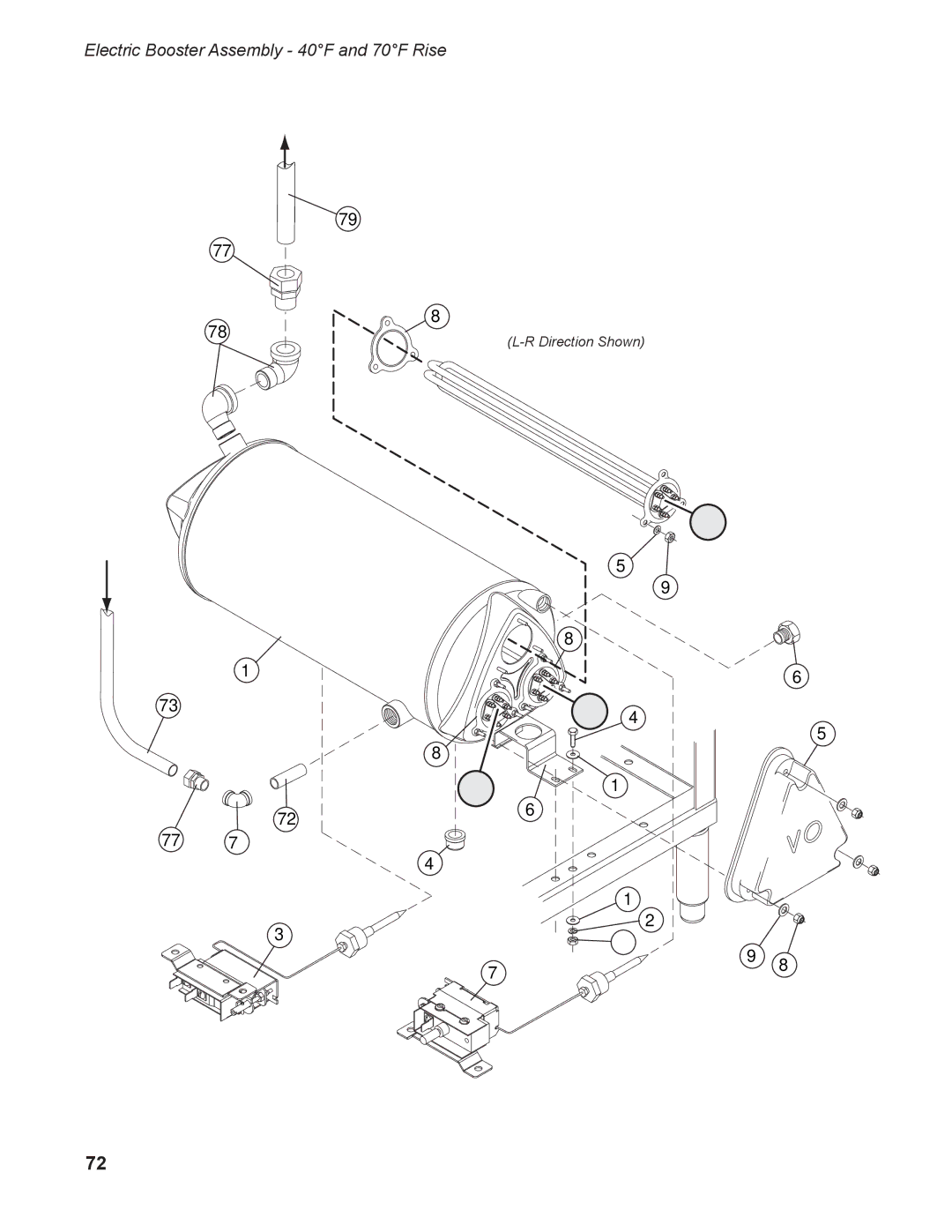 Moyer Diebel MD-66, MD-44 operation manual Electric Booster Assembly 40F and 70F Rise To Final Rinse 